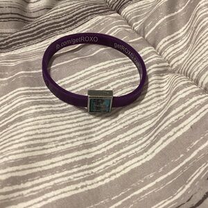 Purple Bracelet with Silver Accent